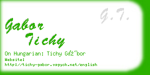 gabor tichy business card